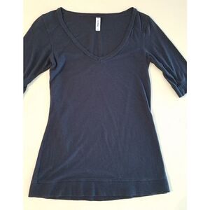 Bella Navy V-neck Top  